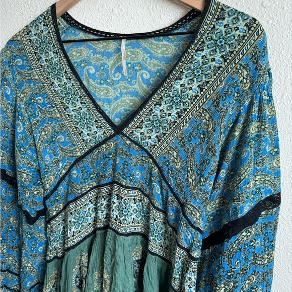 Free People Luna Floral Paisley Tunic Dress Shirt Size Small - Picture 4 of 7